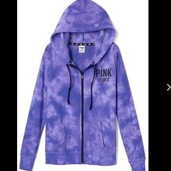 VS PINK | Zip Hoodie | Blue Tie Dye - Picture 6 of 6